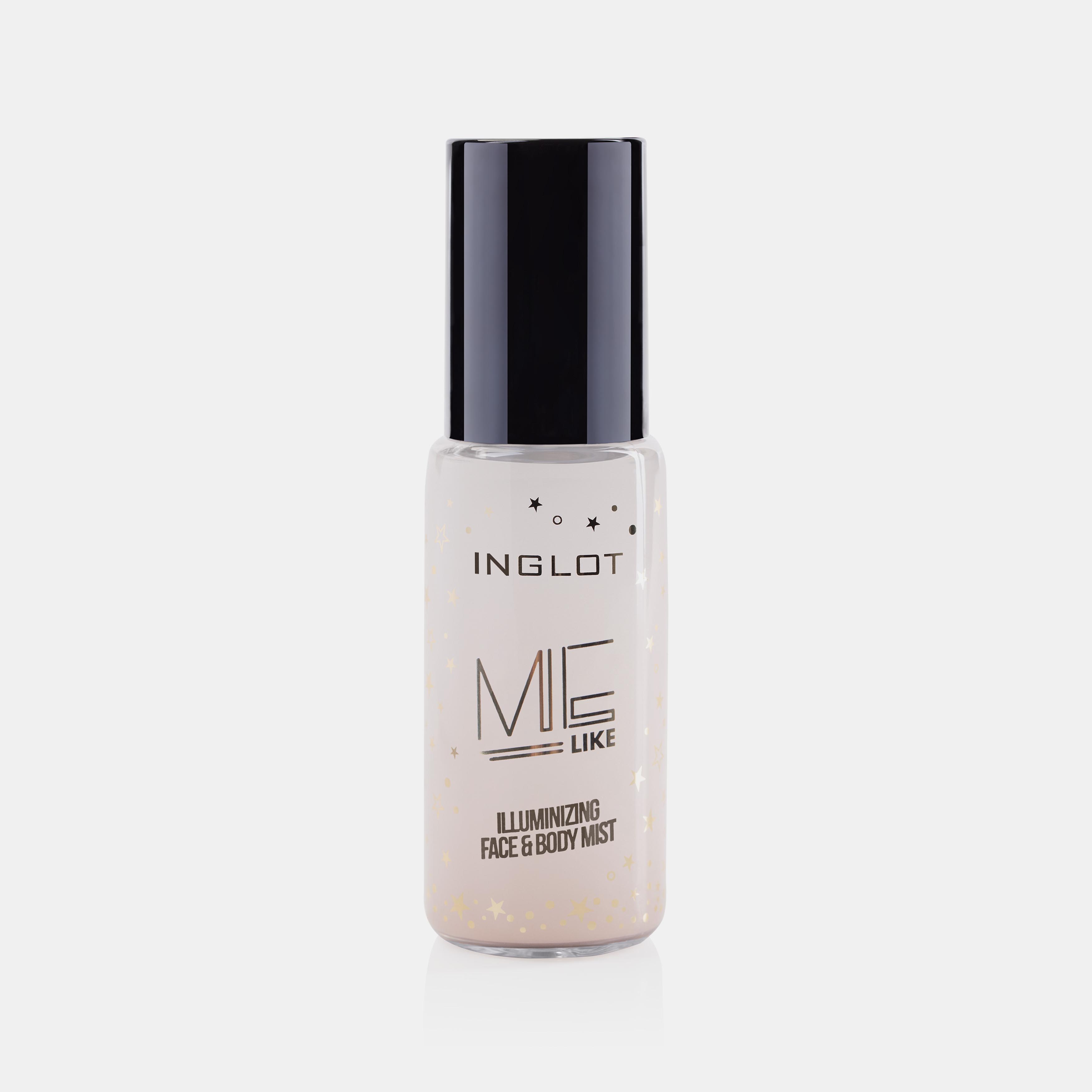 Увлажняющий фиксатор макияжа c эффектом мерцания Me Like Illuminizing Face & Body Mist INGLOT для лица
